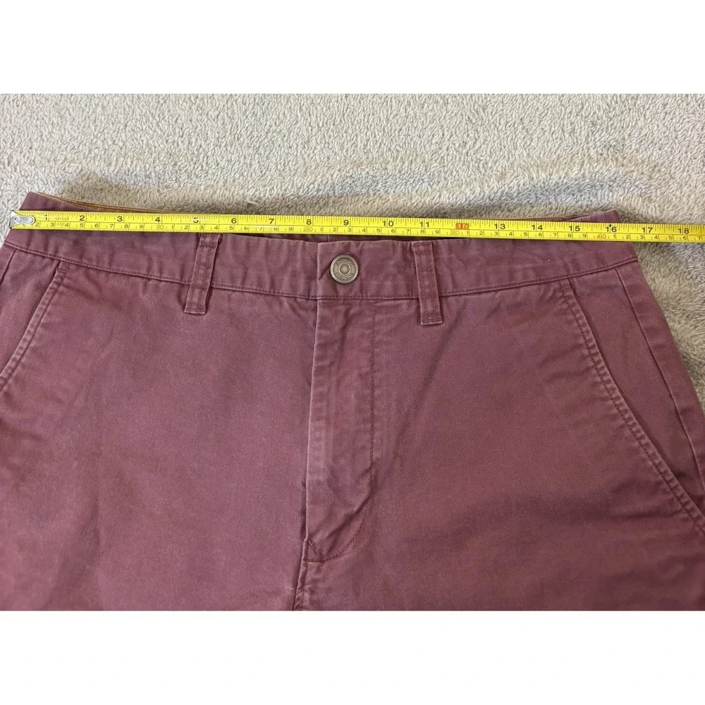 Bonobos Mens 32 (34) Washed Chino Shorts Lot 2 Pair Tan Burgundy Stretch 8